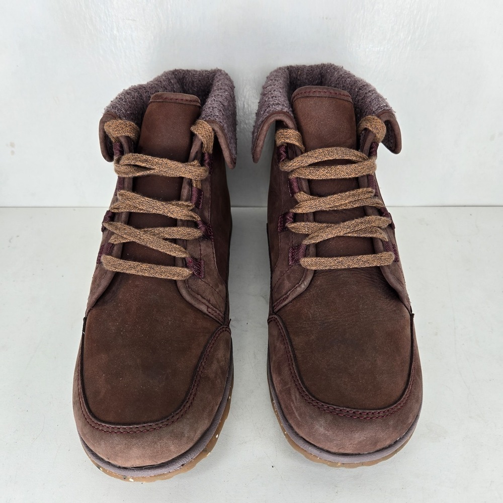 Chaco Barbary‎ Boots Womens 9 Brown Waterproof Leather Wool Lined Lace Up Chukka - Picture 3 of 10